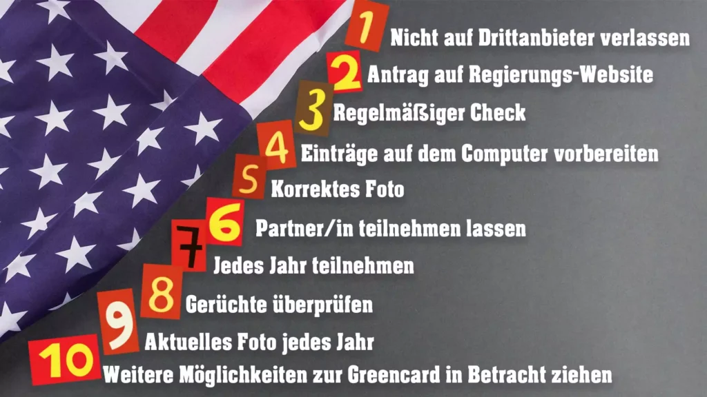 Tipps, wie man die Greencard gewinnt