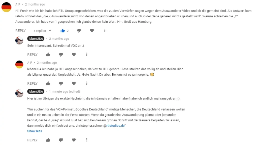 Goodbye Deutschland Anschreiben